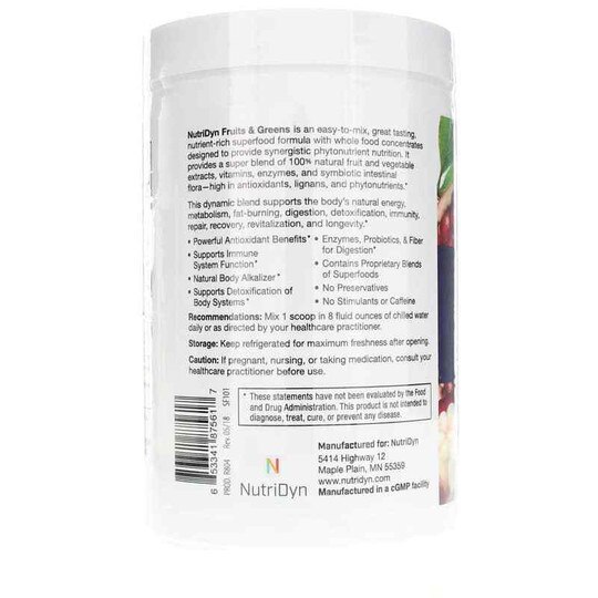 Fruits & Greens Daily Drink with Monk Fruit, ND